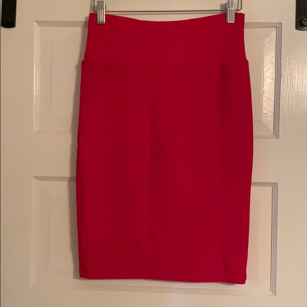 Hot pink LuLaRoe pencil skirt